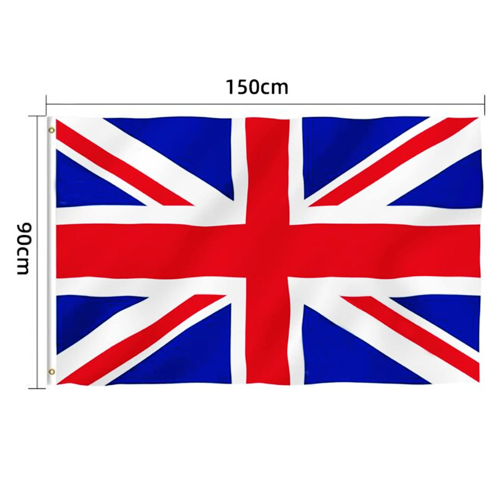AhfuLife Union Jack Flag close-up of brass grommets