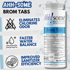 Ahh-Some Bromine Tablets beside a spa setup