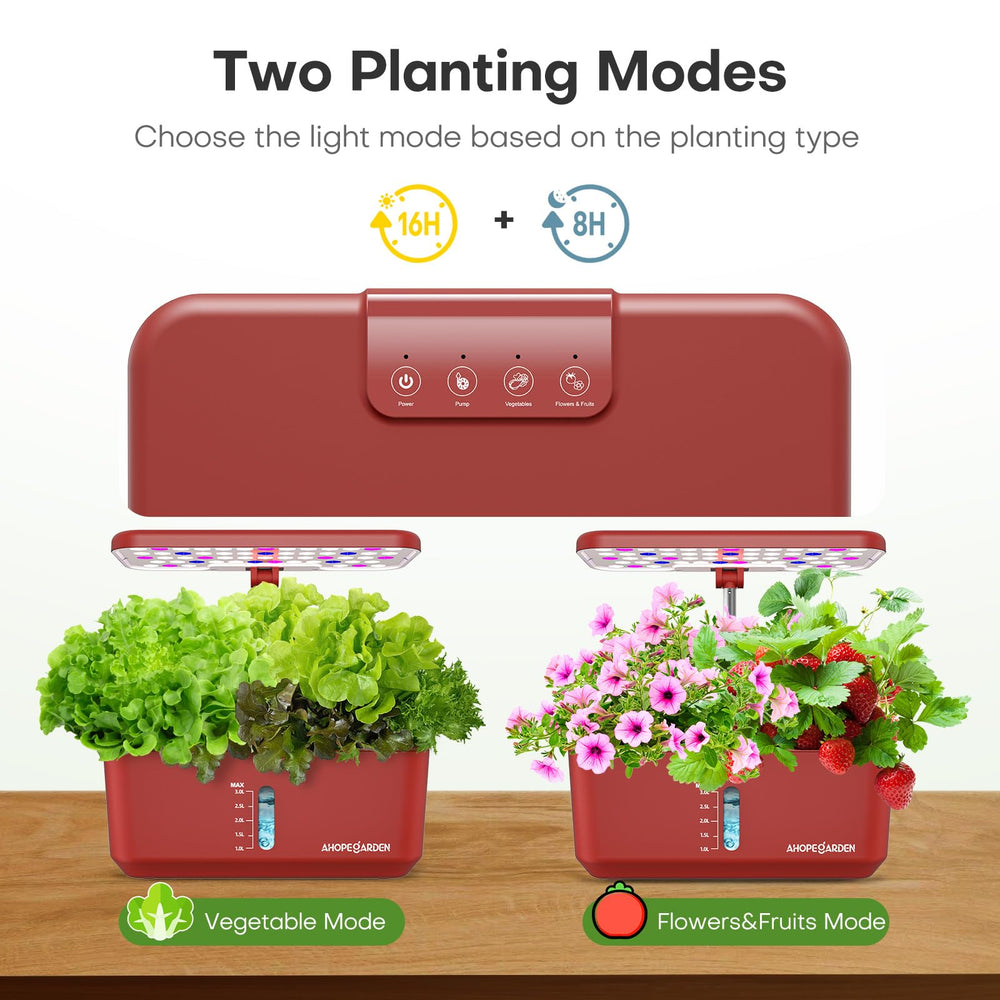 Ahopegarden hydroponic garden with adjustable height light