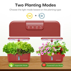 Ahopegarden hydroponic garden with adjustable height light