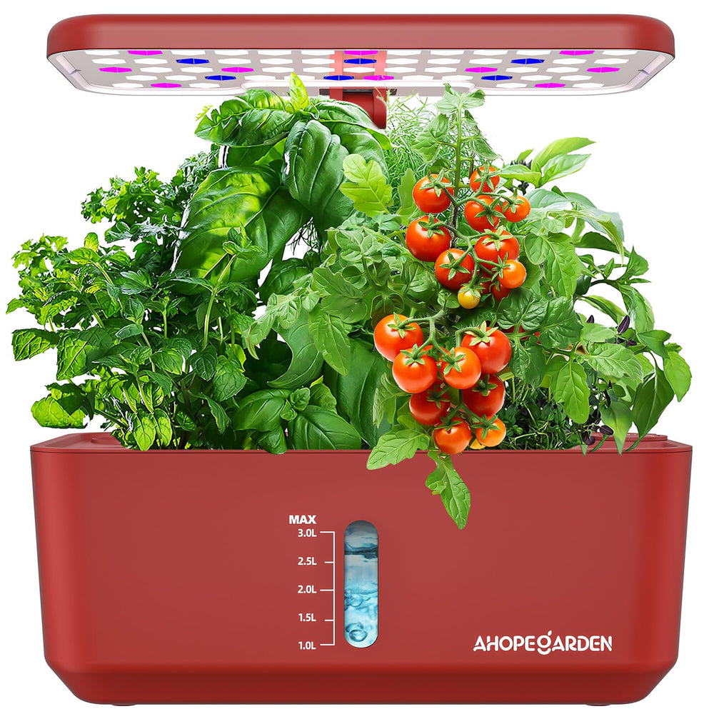 Ahopegarden Hydroponics Growing System front view with LED light
