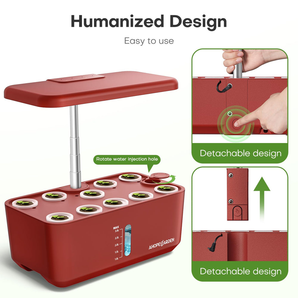 Ahopegarden hydroponics system with herbs growing
