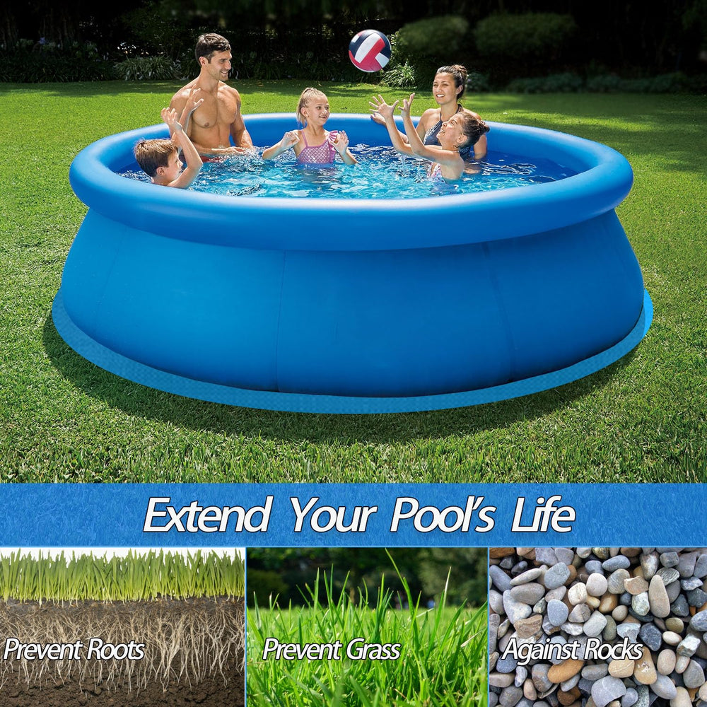 Ahpuhtan 15 FT Round Pool Liner Pad in outdoor setting