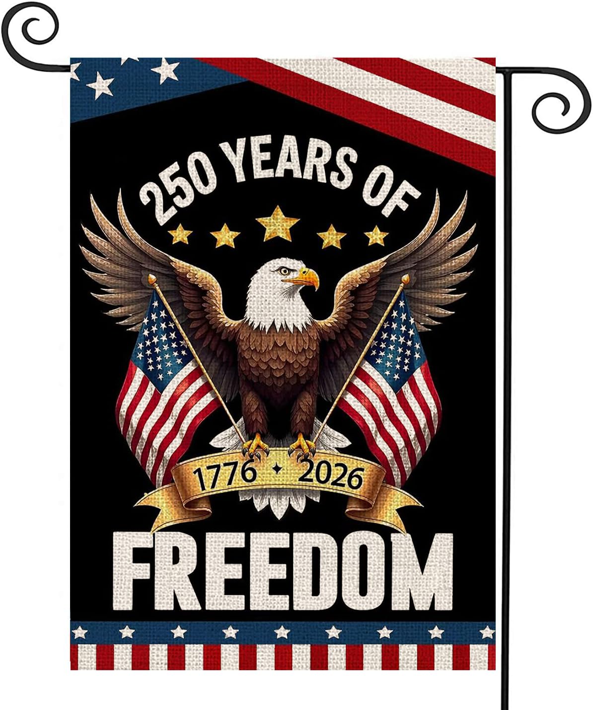 AIBOLYNE 250th Anniversary Garden Flag with eagle design