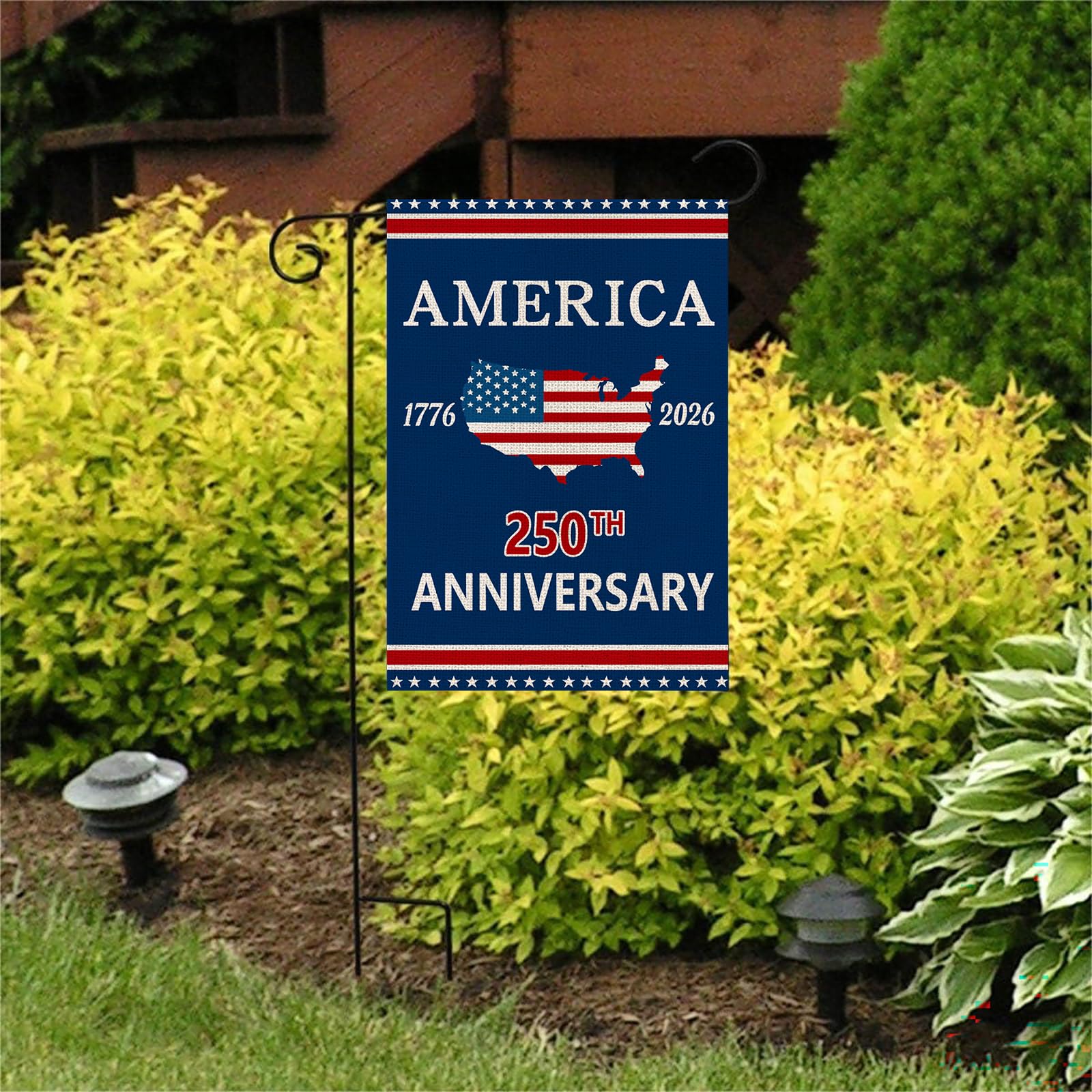 AIBOLYNE 250th Anniversary USA Garden Flag with vibrant colours