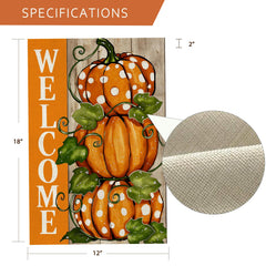 AIBOLYNE Fall Garden Flag displayed in a garden setting