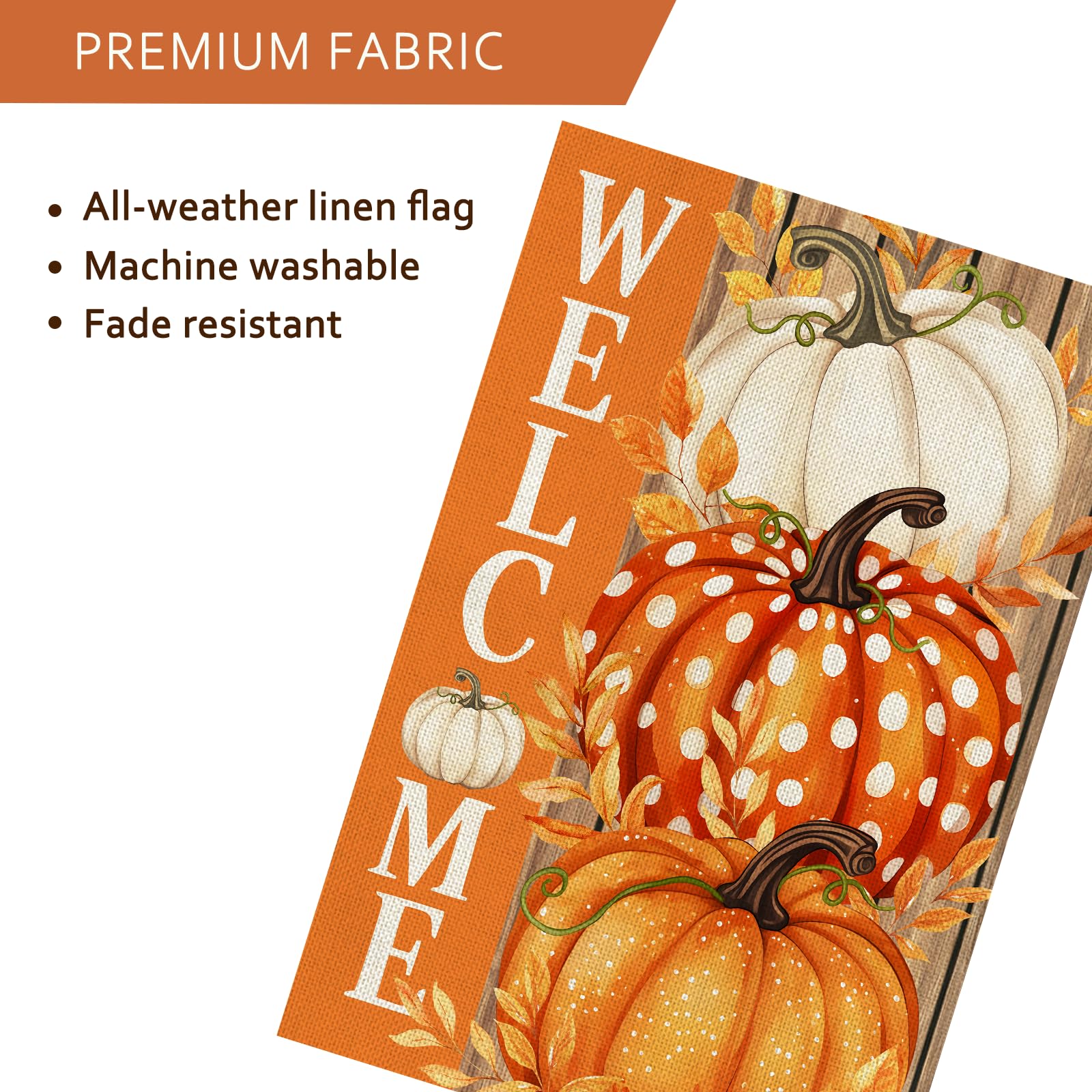 AIBOLYNE Fall Garden Flag hanging on a garden pole