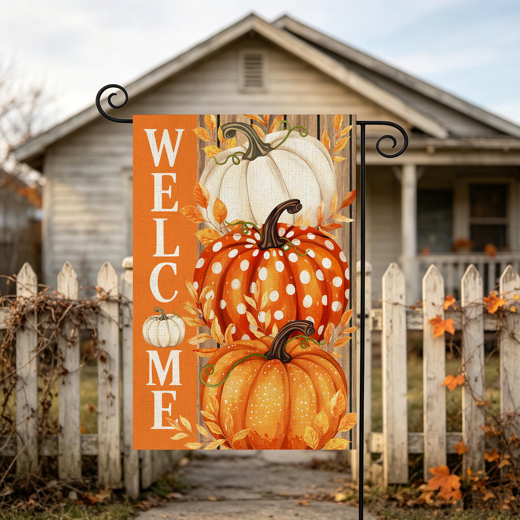 AIBOLYNE Fall Garden Flag with autumn motifs in bright colors