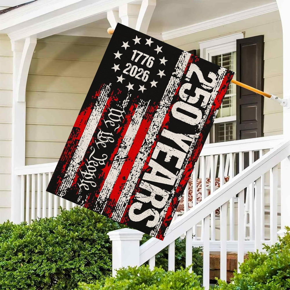 AIBOLYNE garden flag in outdoor setting during patriotic celebration