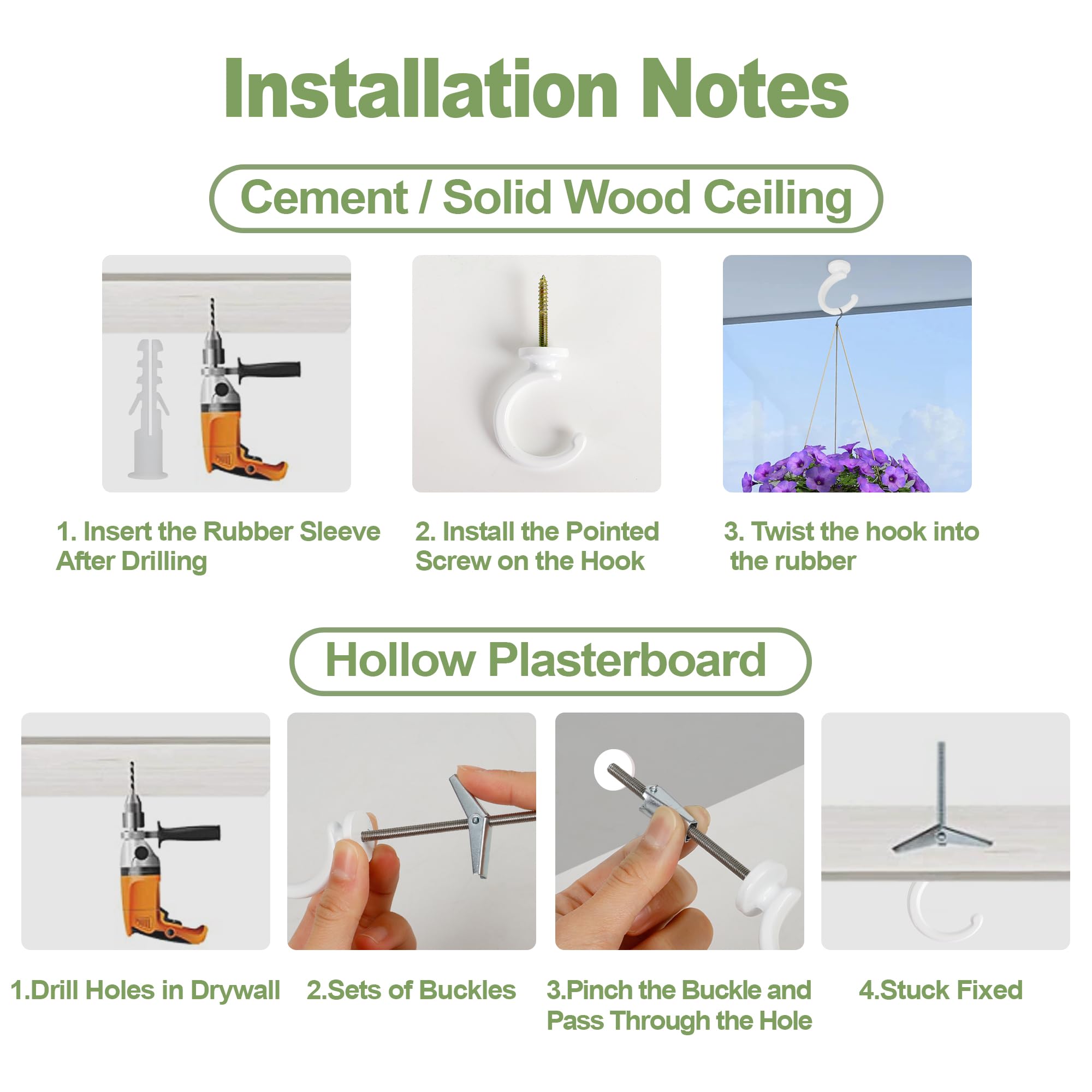 Aidoclip ceiling hook showcasing its sturdy metal construction