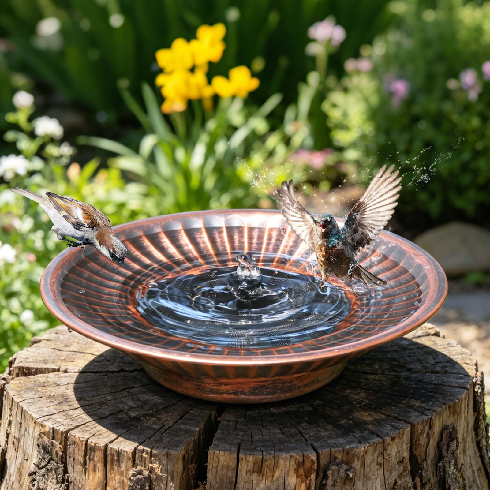 AIHAOKAN Bird Bath Fountain with water fountain feature