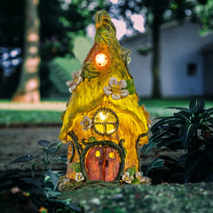 AIINY garden solar fairy statue front view