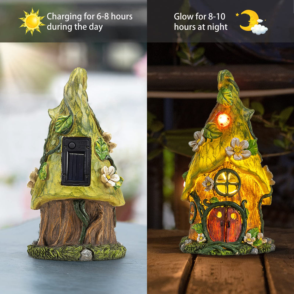 AIINY solar fairy statue in garden setting