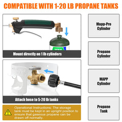 Aikyciu Propane Torch Weed Burner in use clearing weeds