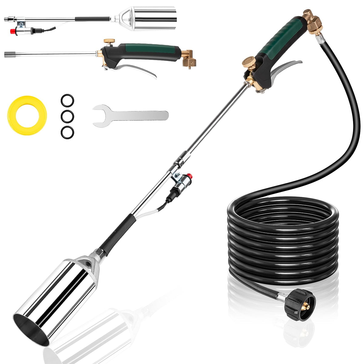 Aikyciu Propane Torch Weed Burner with 10FT hose front view