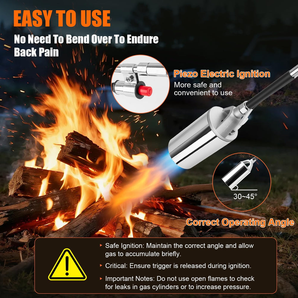 Aikyciu Propane Torch Weed Burner with flame adjustment valve