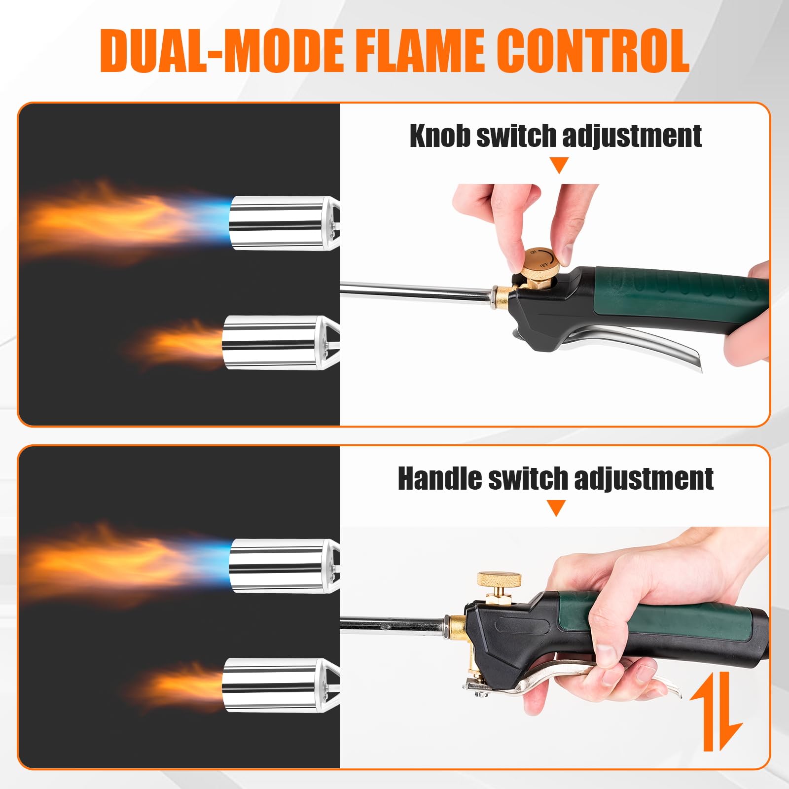 Aikyciu Propane Torch Weed Burner with propane tank connection
