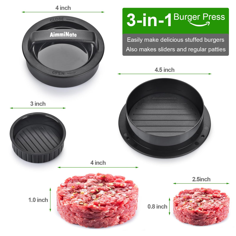 AimmiNate Hamburger Press with removable mold for fillings