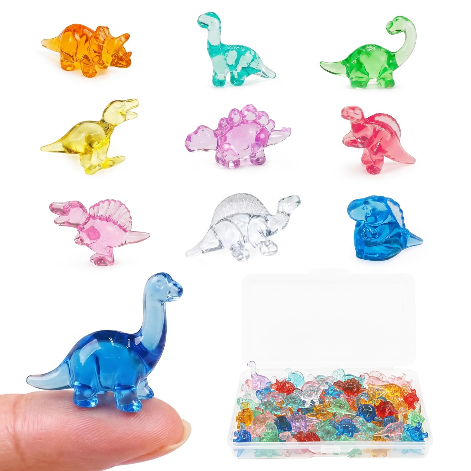 Ainolet Mini Dinosaur Figurines bulk pack with assorted colours