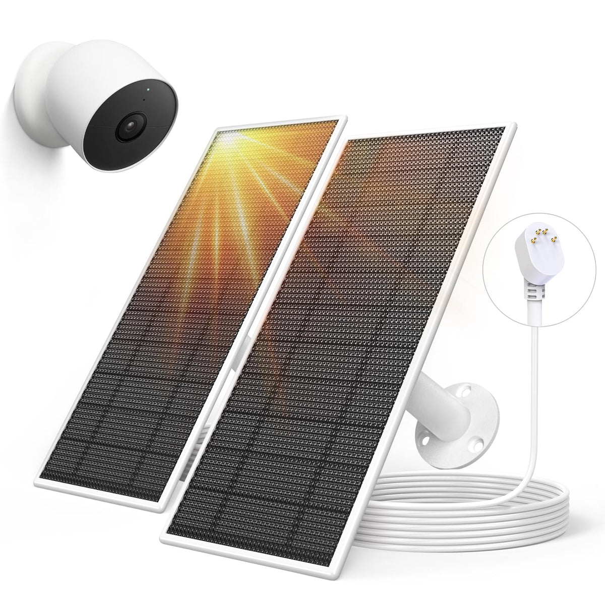 Aiobuvr solar panel for Google Nest Camera front view