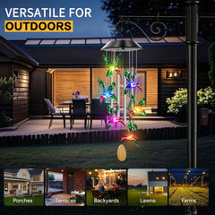 AIONASA Wind Chimes glowing in seven colours during the night