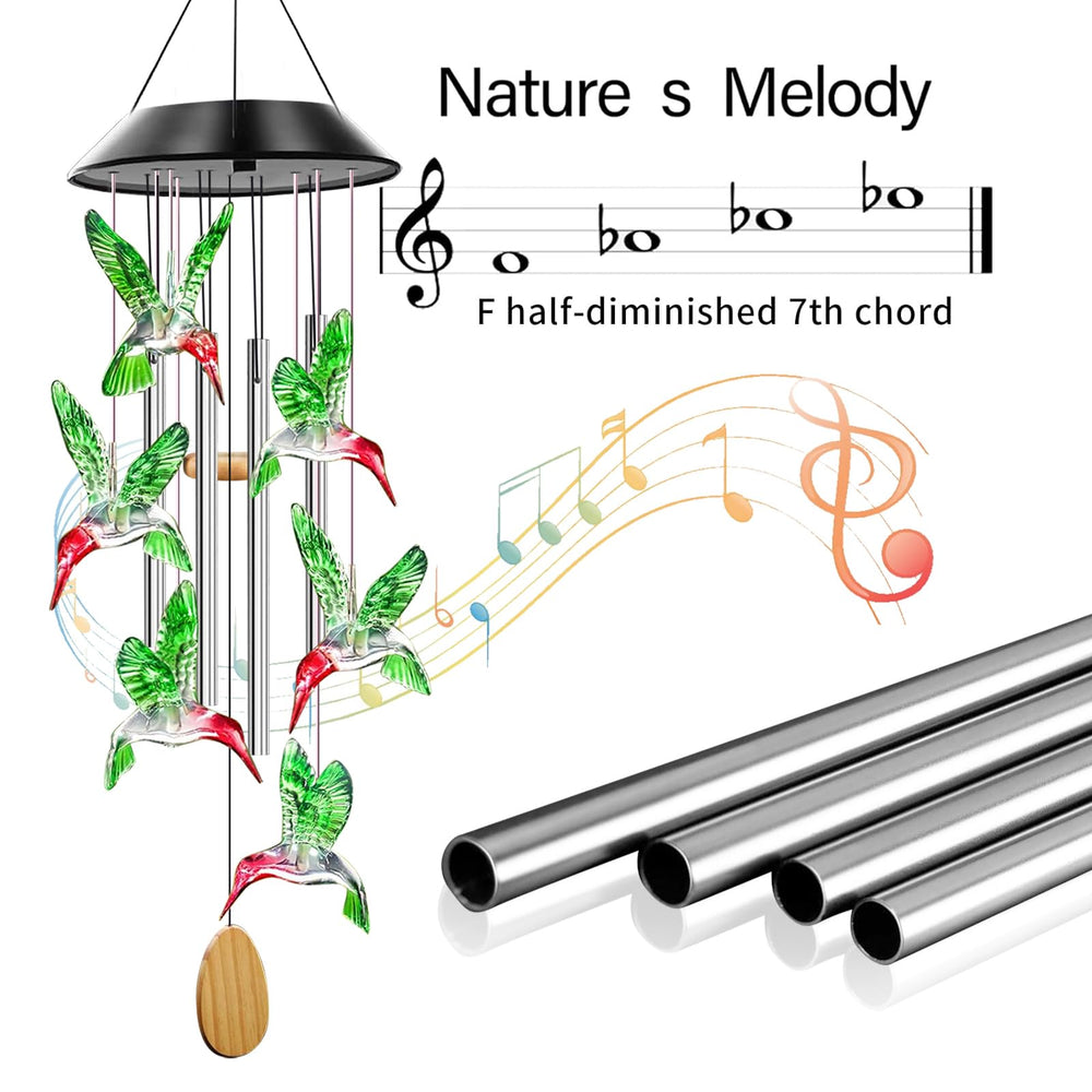 AIONASA Wind Chimes hanging in a garden setting
