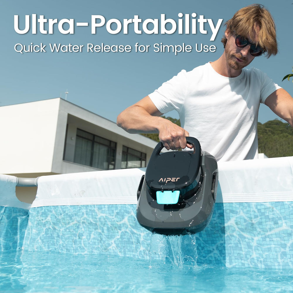 AIPER Scuba SE Cordless Robot Pool Vacuum with water drainage feature