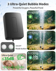 Air stones and connectors included with POPOSOAP aerator