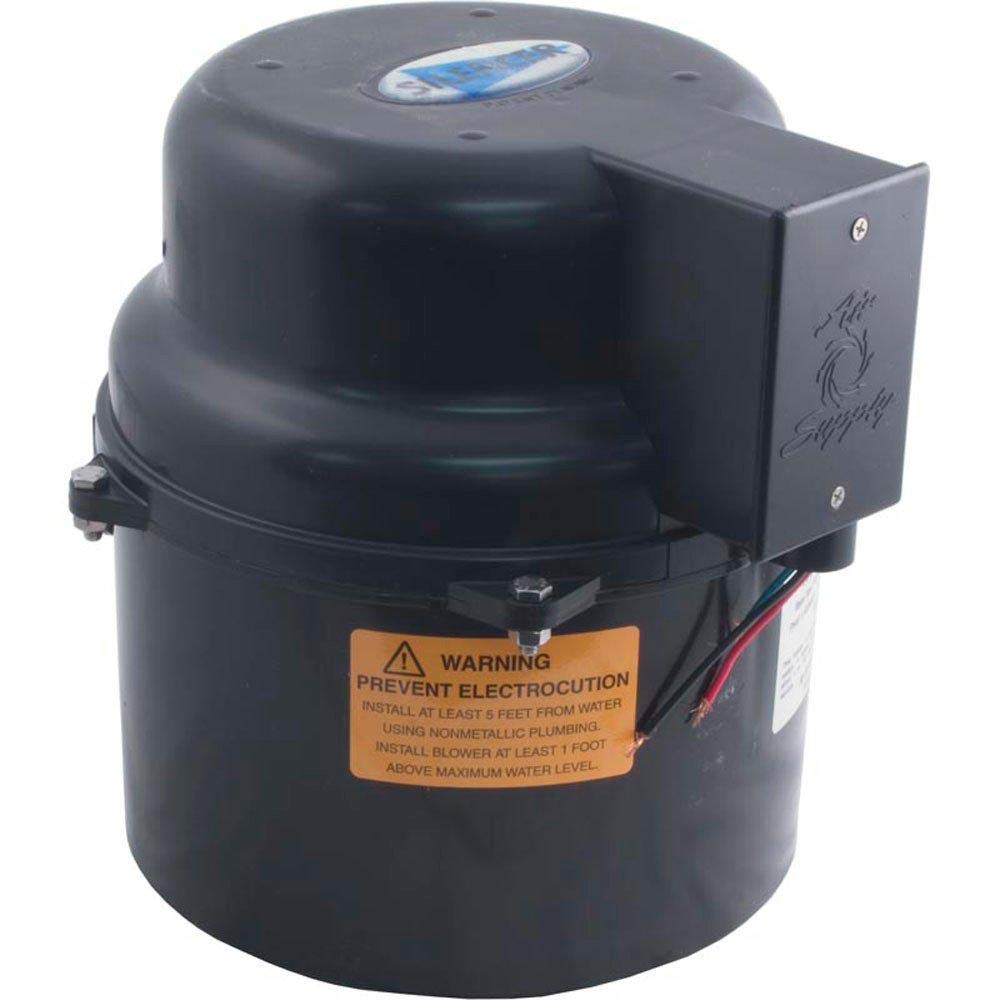 Air Supply Portable Spa Blower front view with multi-colour casing