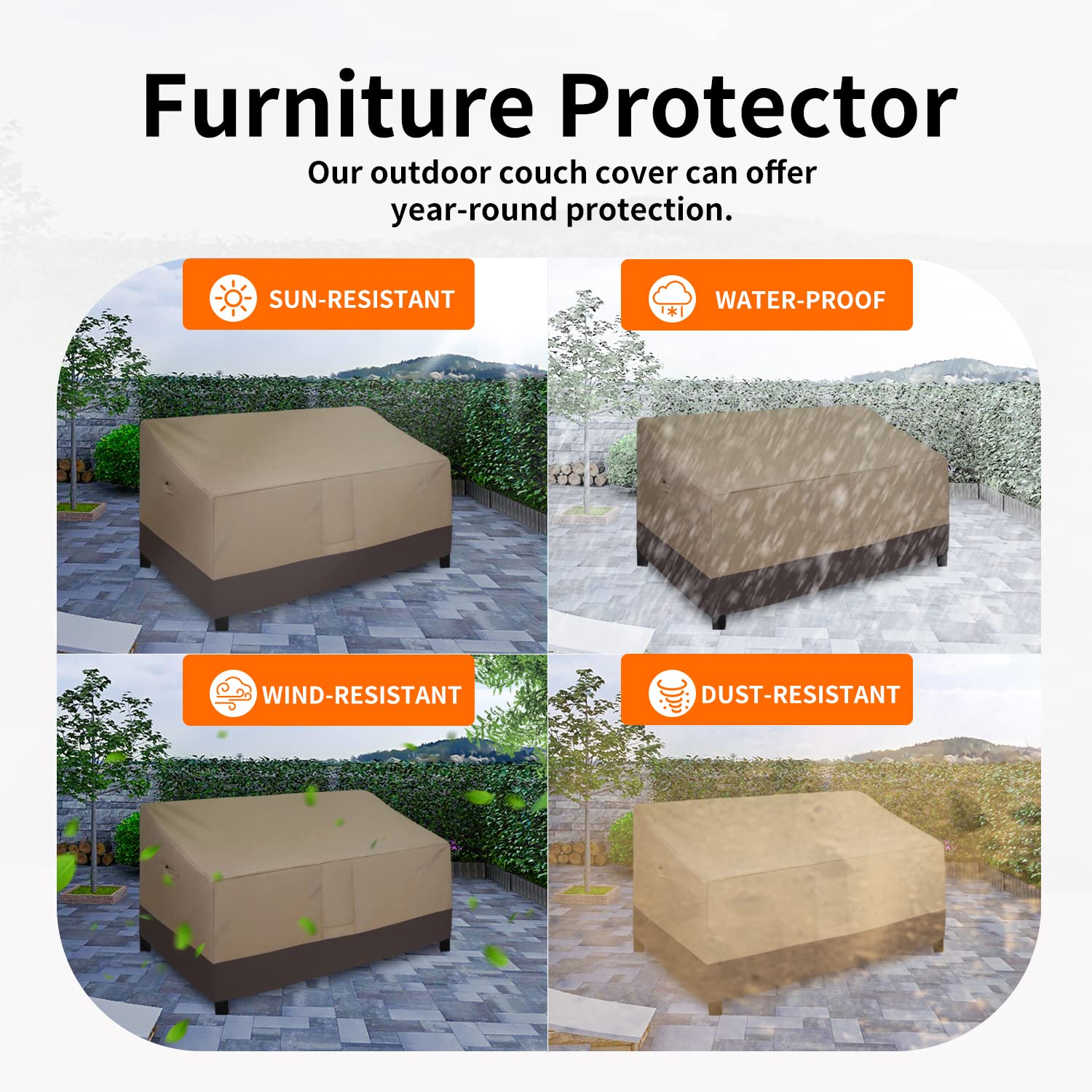 Air vent design of Easy-Going loveseat cover for condensation reduction