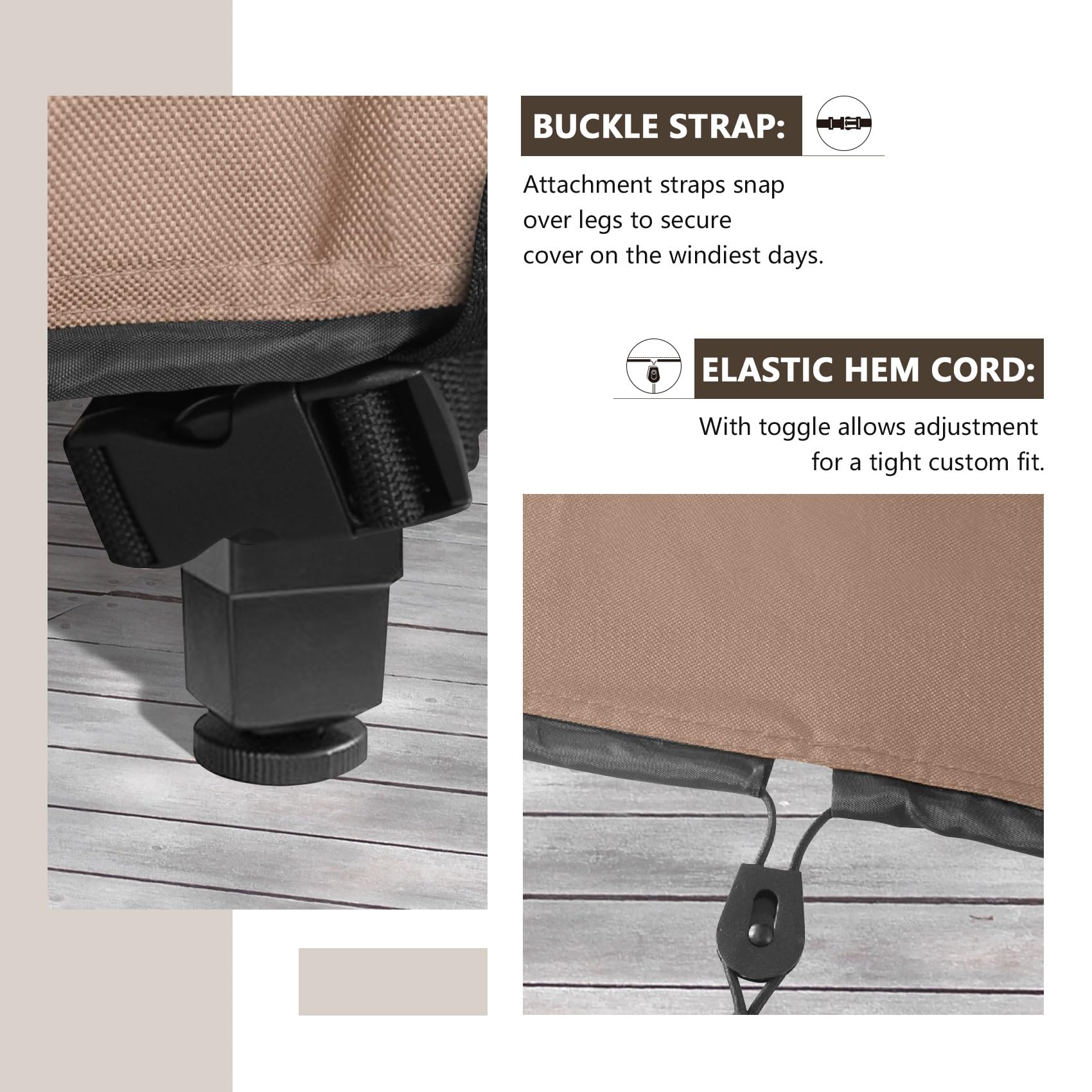 Air vents on ULTCOVER Waterproof Patio Furniture Cover for ventilation