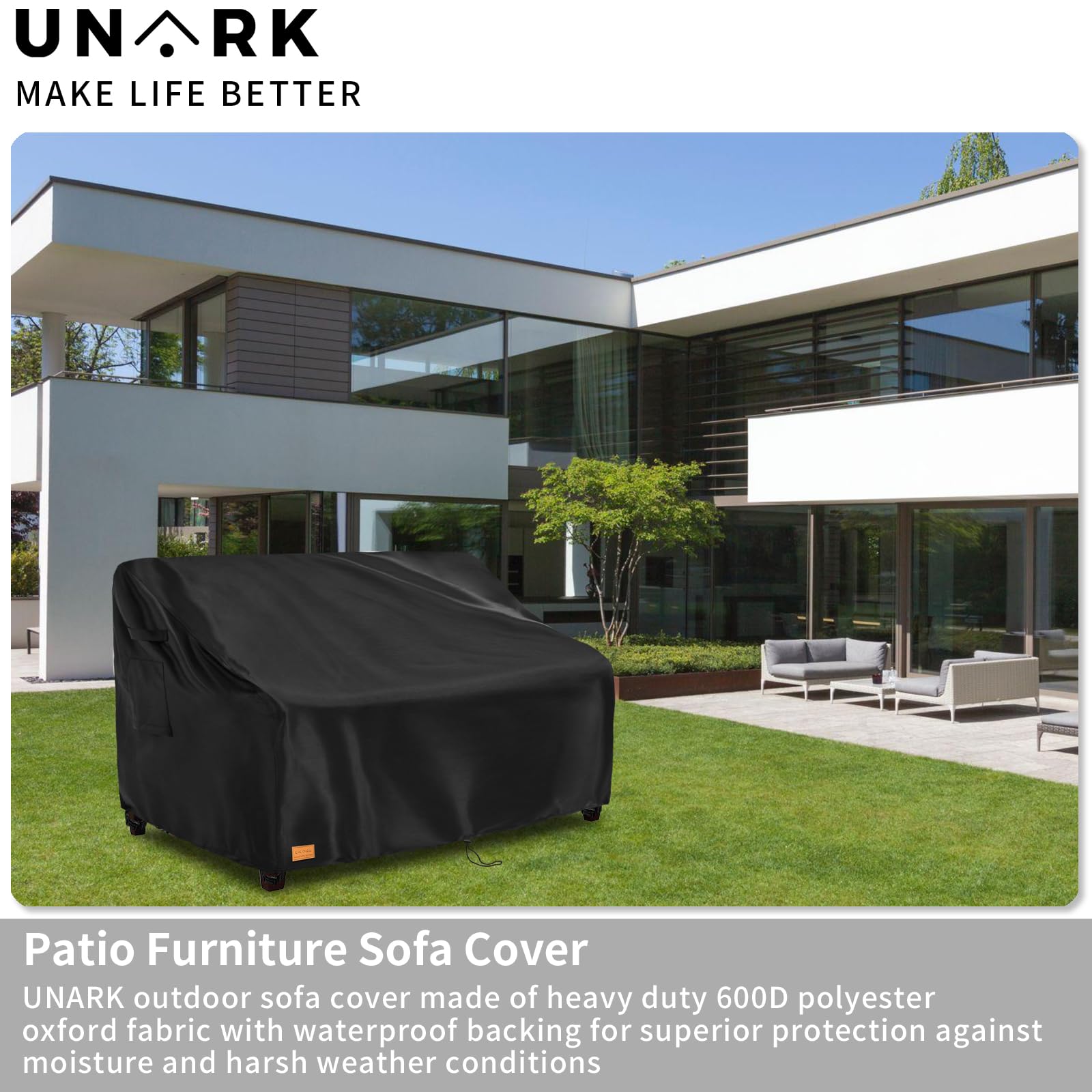 Air vents on UNARK sofa cover for ventilation