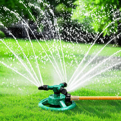 Airabc Lawn Sprinkler front view with adjustable arms
