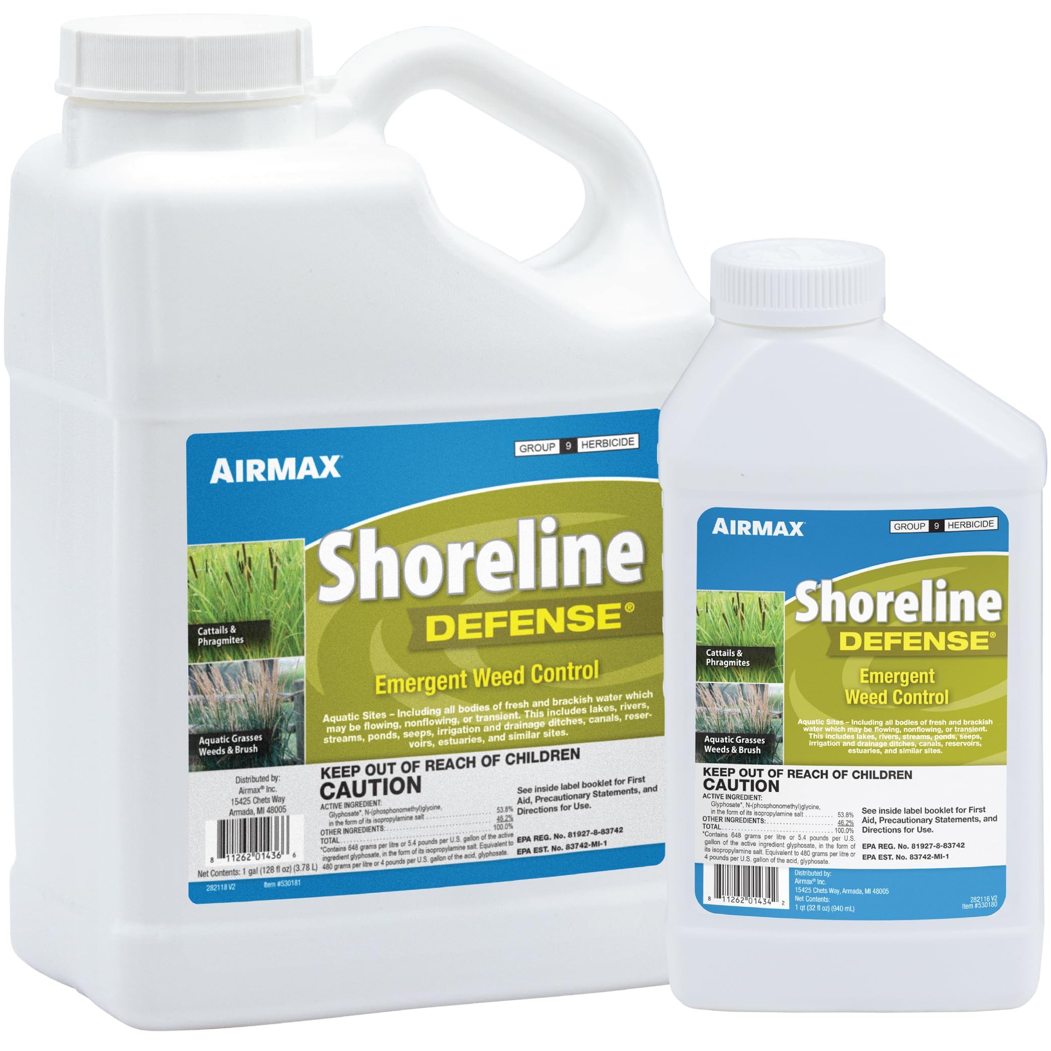Airmax Shoreline Defense Herbicide label close-up