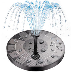 AISITIN 2.5W Solar Bird Bath Fountain Pump with black finish