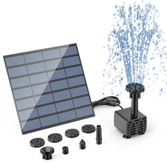 AISITIN DIY Solar Water Pump Kit with solar panel and nozzles