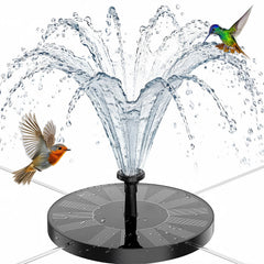 AISITIN Solar Bird Bath Fountain Pump with 6 nozzles and solar panel
