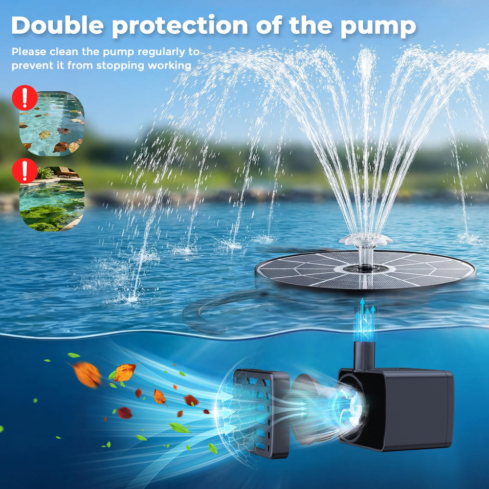 AISITIN Solar Bird Bath Fountain with included accessories