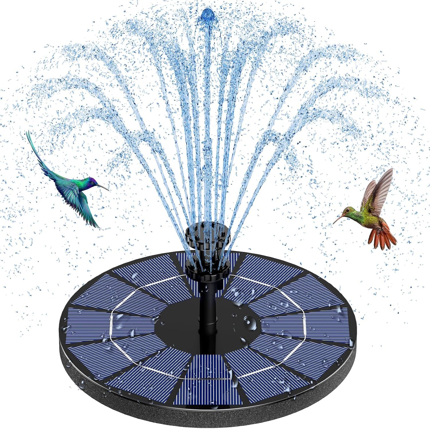AISITIN Solar Fountain front view with 3.5W solar panel