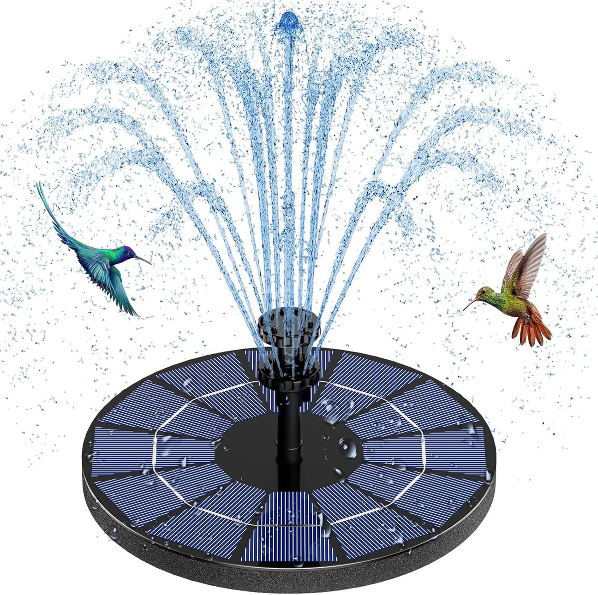 AISITIN Solar Fountain front view with 3.5W solar panel