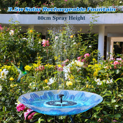 AISITIN solar fountain in a garden pond