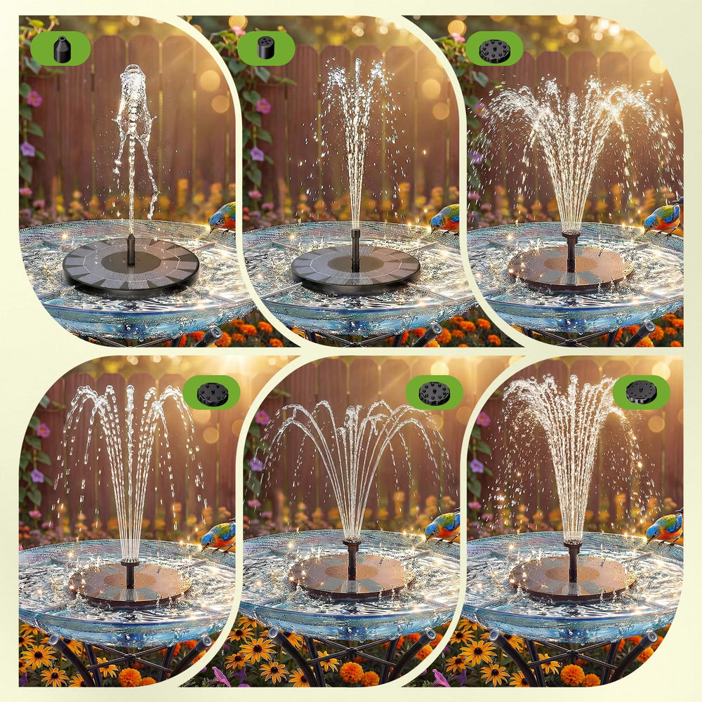 AISITIN solar fountain operating in sunlight
