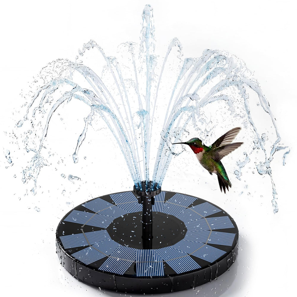 AISITIN Solar Fountain Pump 2.5W black model front view with nozzles