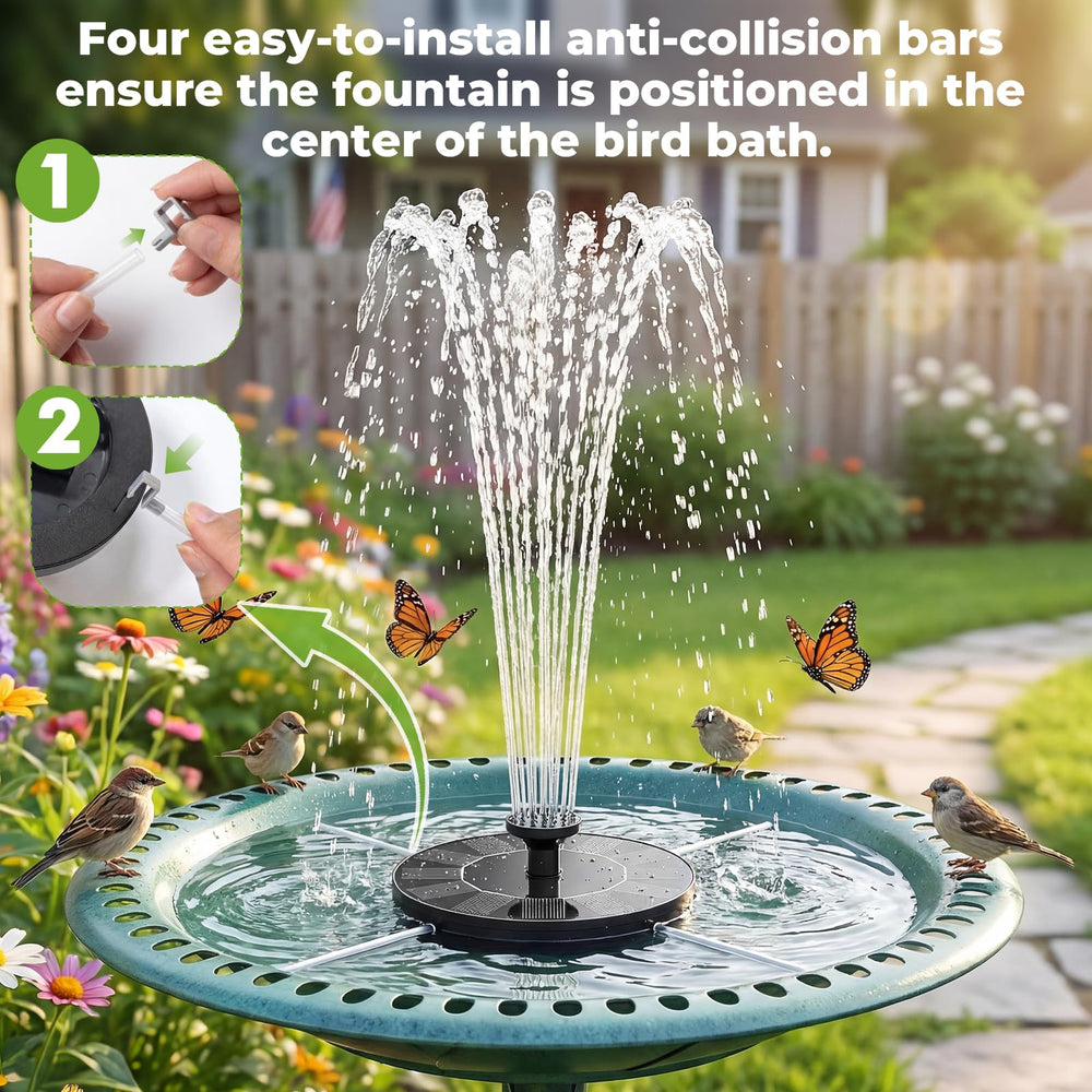 AISITIN solar fountain pump in a bird bath