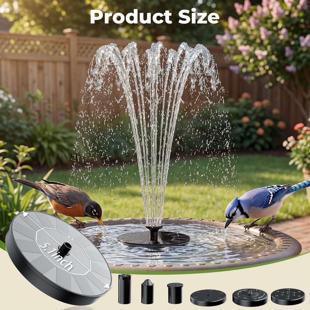 AISITIN solar fountain pump with water spray effect