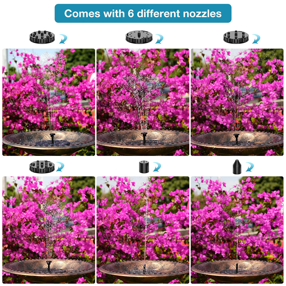 AISITIN Solar Fountain with water spray in action