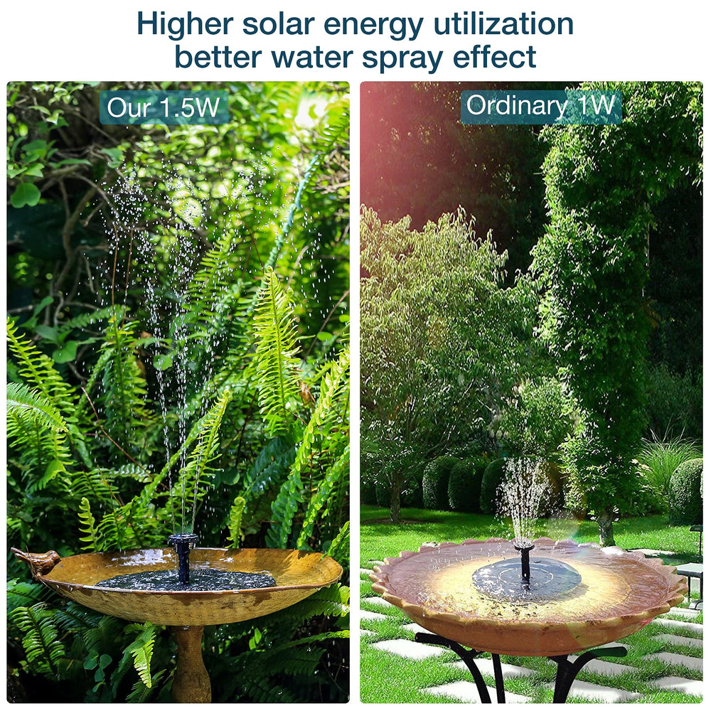 AISITIN Solar Powered Garden Fountain in garden setting