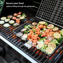 AIZOAM Grill Basket showing generous cooking area