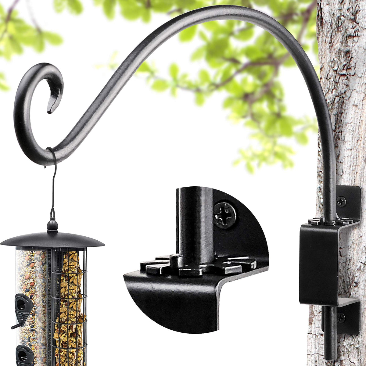 AJART 16-inch swivel bird feeder hanger front view