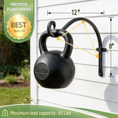 AJART 4 pack plant hangers with installation accessories